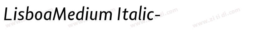 LisboaMedium Italic字体转换